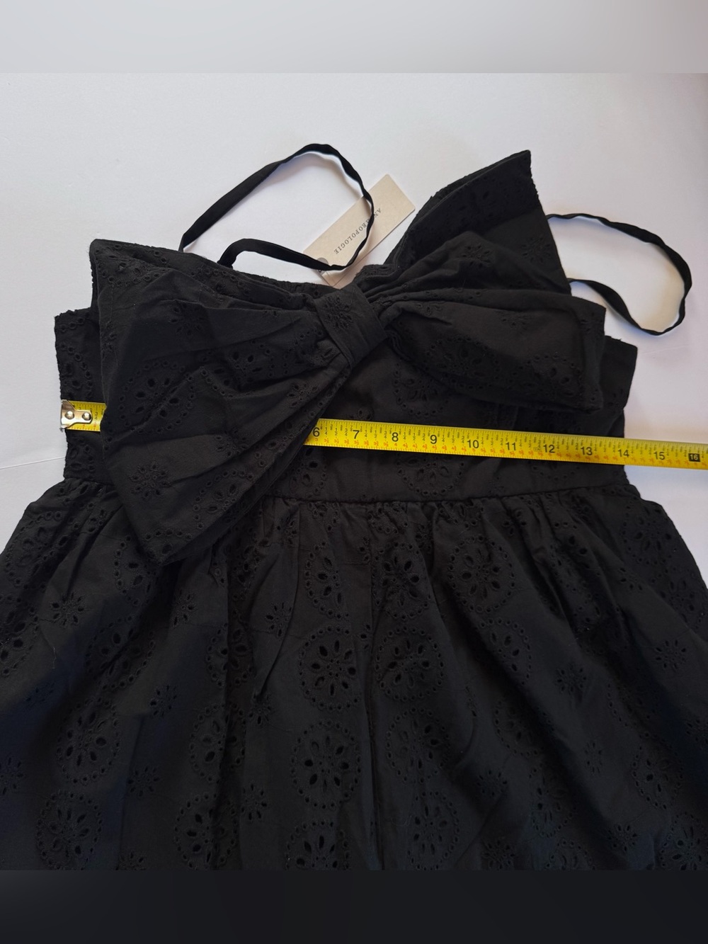 Anthropologie Elegant Black One-Shoulder Palazzo - One Piece with Bow,size XS - Picture 8 of 15